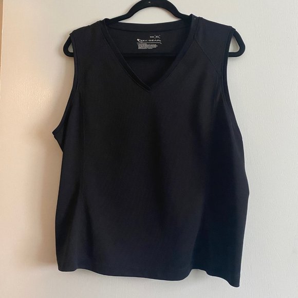 Tek Gear  Women's Sleeveless Top-XL-Black-Polyester-Work Out Sports Exercise-EUC - Picture 1 of 1
